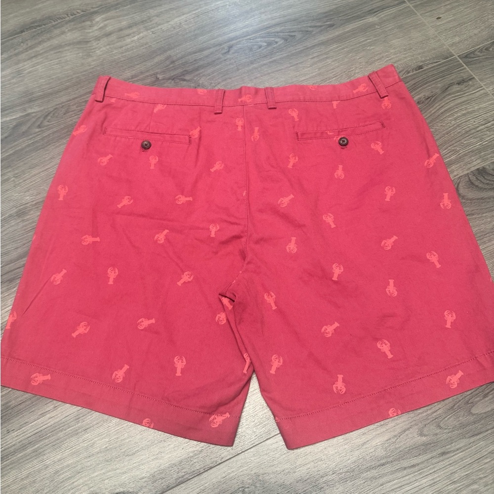 Men's Red Patterned Shorts - Picture 5 of 6